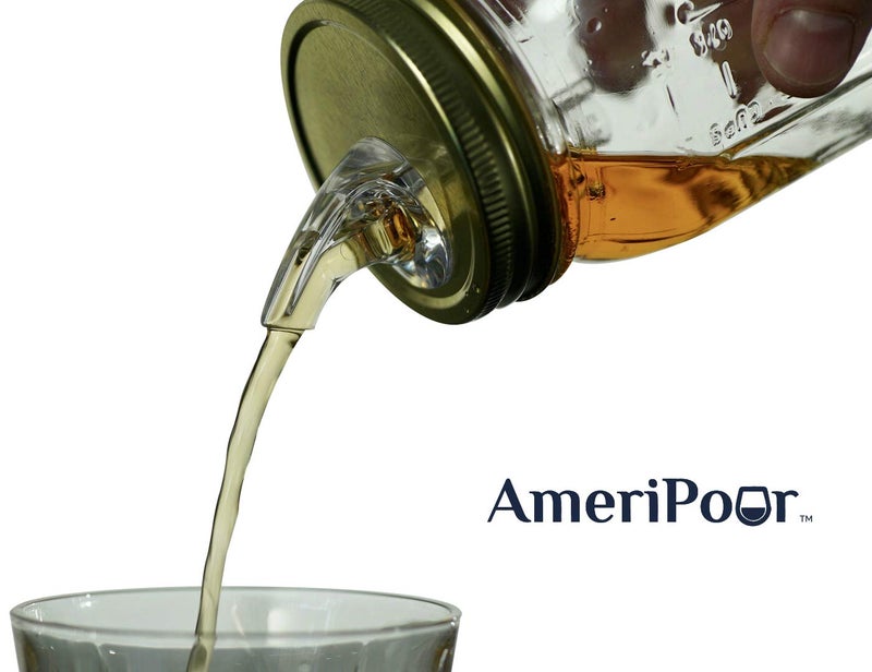 AmeriPour Mason Jar Pour Spouts - For Moonshine And Whiskey - Made 100% In The USA. Free Flow Mason Jar Spouts That Don't Leak - No Cracks, Just A Perfect Cocktail Pour Everytime. 2 Pack - Image 2